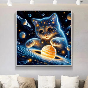 Beautiful Cat Starry Universe Scene Jigsaw Puzzle 500/1024PCS Mindful Game Stress Relief Decor Gift