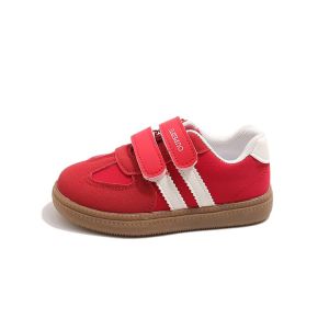 Red 2025 Sporty Dequan Shoes for Girls And Boys Childrens Casual Shoes Spring Autumn Low Cut Ultra Leather Inner Cotton Inner