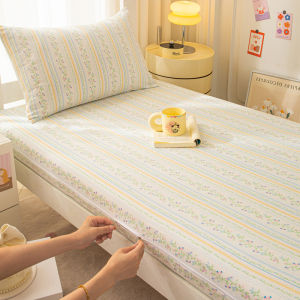 Dansunreve ผ้าปูที่นอนที่นอนมีซิป ดอกไม้ ลาย 10ซม ผ้าปูที่นอน 5ฟุต 6ฟุต ผ้าปู ซิป bedsheet พิมพ์ลาย 3ฟุต กระต่าย สองชั้น