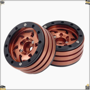 Ajrc 4pcs 1.9 Metal Beadlock Tornado Hole Wheel Hub Rim For 1/10 Rc Crawler Axial Scx10 Yikong Traxxas Trx4 Trx6 Rgt Redcat D90