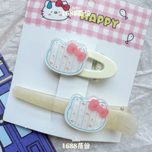 Cute Jelly Cat Hair Clip Cartoon Side Part Hair Duckbill Clip Heartbroken Hair Accessory Versatile Kt Cat Hair Clip