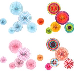 Summer Decorative Paper Fans for Shop Atmosphere