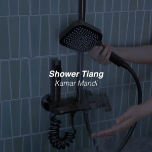 VONE Shower Tiang Piano Rain Kamar Mandi 4 in 1 Set Keran Mixer Panas Dingin