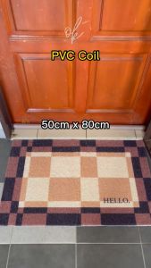 Alas Kaki Pintu Karpet Welcome Entrance Door Mat PVC Coil Carpet Silk Loop Floor Mat Soil Removal Anti-Slip Mat 防滑丝圈门垫地毯