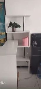 Modern Compact Bar Counter with Wine Storage and Backdrop Shelf