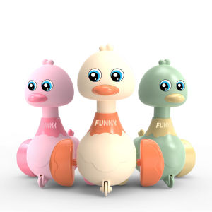 Childrens inertia swaying walking duck toy baby interactive press sliding car animal toy