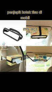 Penjepit Tempat Tisu Mobil Gantung Dudukan Holder Tissue Box Kotak Murah Lucu Keren Bahan Tebal MS