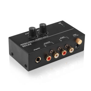 Kebidumei | Mini Amplifier Audio Amplifier Home Amplifier Ultra-compact Phono Preamp Amp Preamplifier for Music with Level Volume Control