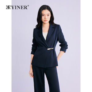 YINER | Tailored Fitted Blended Tencel and Wool Suit Jacket