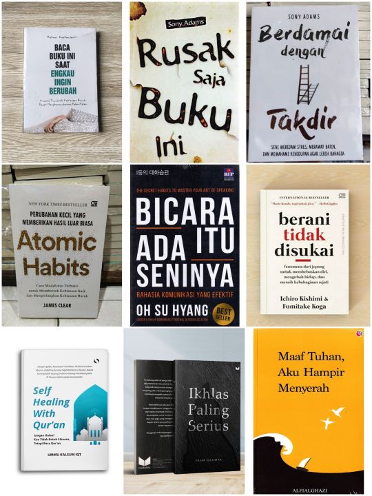 Kumpulan Buku Motivasi Diri Terlaris Bebas Pilih