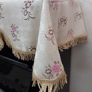 Khăn phủ đàn Piano cơ mẫu hoa hồng nâu