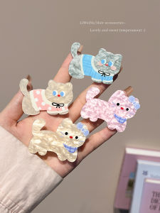 Adorkable Kitty Barrettes Female Forehead Side Bang Clip Hair Clip for Broken Hair Barrettes Sub Hairpin Kids Baby Headdress Summer