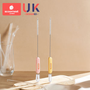 Stainless Steel Straw Brush Bottle Cap Cleaner Baby Feeding Bottle Cleaning Tool Durable Thickened Extended Handle Cup Lid Cleaner