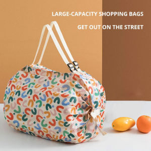 1Pc Foldable Shopping Bag Eco-friendly Waterproof Portable Storage Bag Large Capacity Handbag Oversized Storage Bag For Travel