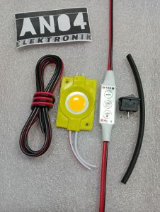 PAKET LENGKAP LAMPU PLAT NOMOR MOTOR UNIVERSAL LED COB ZOOM BULAT 9 TITIK MATA 12V ROHS LAMPU VARIASI MOTOR