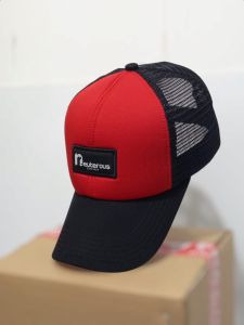 Topi Pria Jaring Trucker Hat Bordir Emblem Neuterous