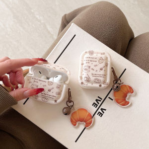 Fun Horned Bag Apple Airpods4 Pro2 Noise Reduction Version Earphone Protective Case Soft Shell Breakfast Bread Design