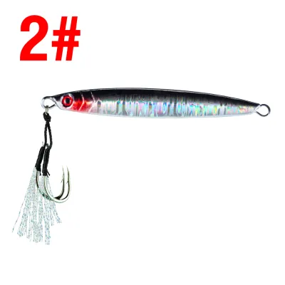 AKAKUMA | 1Pc Metal Jig Casting Lure 14g-100g Sinking Metal Jigging Lures Artificial Hard Bait Fishing Jig with 3D Eyes And Sharp Hooks