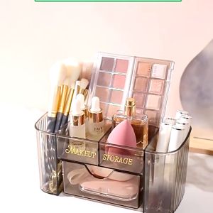 กล่องใส่ของ กล่องเก็บเครื่องสำอาง อะคริลิคPET มีลิ้นชัก แท่นวางเก็บเครื่องสำอางและเครื่องประดับ กล่องเก็บเครื่องสำอางมีลิ้นชัก กล่องเครื่องสำอางแบบมีลิ้นชัก