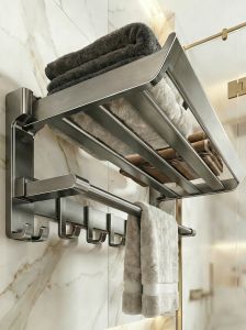LANGBA | Giá Treo Khăn Phòng Tắm Gấp Gọn Elegance Không Cần Khoan