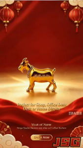 JSG Feng Shui Lucky Charm Wealth Sheep Year 2027 Water Rabbit Perfect for Gift (QUALITY :PLASTIC).