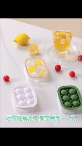 [6 Slots] Worthbuy Round Ice Ball Maker Ice Cube Tray Mould Acuan Ais Mold Bekas Ais Batu Jelly Tray Ice Storage Box 冰模具