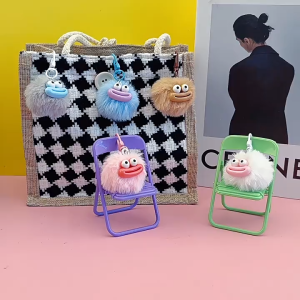 Bayar Di Tempat - Gantungan Kunci Lucu / Gantungan Kunci Badut / Keychain Bola Bulu Lucu / Keychain Karakter / Gantungan Tas Berbulu