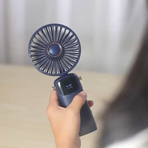 [SG Stock] Handheld Portable Fan 6 Levels Wind Speed LED Display USB Rechargeable Foldable Mini Fan SC-3