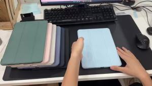 Vỏ Bảo Vệ Thông Minh Dạng Đứng Mỏng Cho Xiaomi Pad 8/8 Pro Chất Liệu Giả Da Tích Hợp Chức Năng Chân Đế