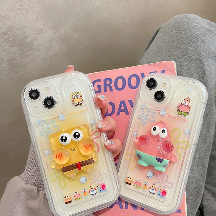 CrashStar 3D Cute Cartoon Transparent Soft Shockproof Phone Case For iPhone  15 14 13 12 11 Pro Max XS XR X Plus SE 2020 Silicone Soft Clear