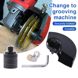 【🇲🇾NEW】100mm Angle Grinder Convert Slot Cutting Cutter Grooving Machine Adapter Concrete Wall Floor Nut Conversion Kit Head + Angle Grinder Safety Protective Cover 角磨机转换开槽机适配器 保护套