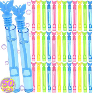 Dizoey 50PCS Mini Bubble Tubes Cartoon Animal Shaped Wand Bubble Empty Bottle Wedding Birthday Party Gift for Guest Creative Kids Toys Gifts