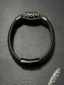 Titanium Steel Leather Bracelet Accessories Dzi Bead Ethnic Tibetan Style Braided Bracelet Male and Female Students Carrying Strap Male Bracelet