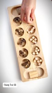 Bộ ô ăn quan cờ ăn quan vui chơi cùng bạn bè gia đình giảm stress thư giản - Dewood