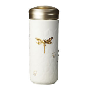 ACERA | Portable Aesthetic Gold Trim Ceramic Cup