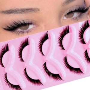 ขนตาปลอม 5 คู่ ให้ลุคธรรมชาติ ขนตาฟูแบบมิงค์ ทรงตาแมวและตาจิ้งจอก ขนละเอียดสไตล์นางฟ้า เพิ่มความโดดเด่นให้ลุคของคุณอย่างง่ายดาย