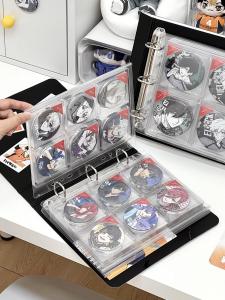 อุปกรณ์เก็บบัตร หนังสือเก็บบัตร รูปแบบกลม บัตรบาร์บี บัตรเก็บบัตร หนังสือบัตร รูปแบบ A4 A5 แบบมีช่องว่าง แฟชั่นดิจิทัล