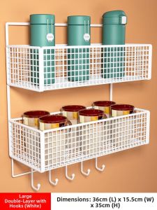Wall Mounted Hole-Free Cup Storage Rack