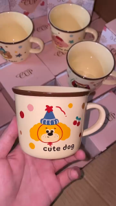 Cốc Sứ Cute Hình Thú – Ly Uống Nước Hoạt Hình Dễ Thương 350–400ml LILA COCFRU54