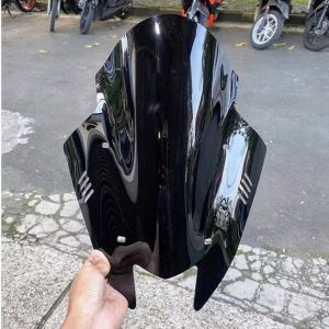 Visor Windshield Motor Mini TDR Sirip V2 Warna Transparan/Hitam untuk Nmax
