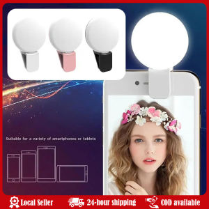 Mobile Phone LED Selfie Ring Light Portable Mini Durable Practical Three Stop Dimming Circle Photography Clip Fill Light Mini LED Selfie Light with 3 Lighting Modes | Portable Phone Clip-On Fill Light | Adjustable Brightness Photography Accessories