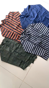 Baju surjan lurik anak laki laki TK dan SD Baju adat jawa anak usia 2-11 tahun biru navy hijau abu abu