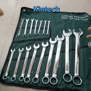 Bộ cờ lê đa năng hai đầu17 món từ 6mm đến 32mm Kintech