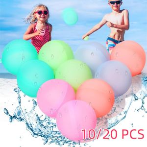 Reusable Water Balloons for Kids No Magnets Silicone Leak-Resistant Refillable Water Splash Balls Summer Water Toys for Outdoor