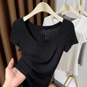 Summer Light Breathable Slim Fitting Knitted T-Shirt