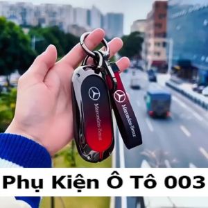 Ốp chìa khóa xe Mercedes các mẫu C GLC Merc E Class GLA hợp kim Omber Đỏ Xám cao cấp sang trọng