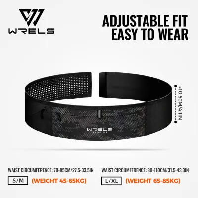 WRELS Elastic Sports Waist Bag Reflective Design Marathon Cycling Mountaineering Phone Waist Bag #YB3006