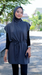 Hijab Rompi Olahraga Instan Long Tunik Vest Wanita Terbaru Sport Kekinian