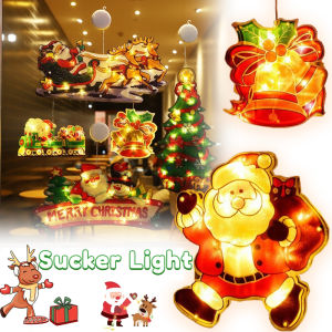 Santa LED Suction Cup Window Hanging Lights Christmas Tree Snowman Ambient Light Christmas Decor