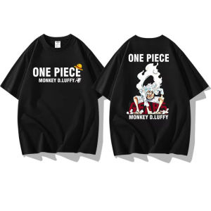 Bandai | One Piece Anime Print Peripheral Sun God Nika 5th Gear Luffy Mens and Womens Short-sleeved T-shirts Half-sleeved T-shirts